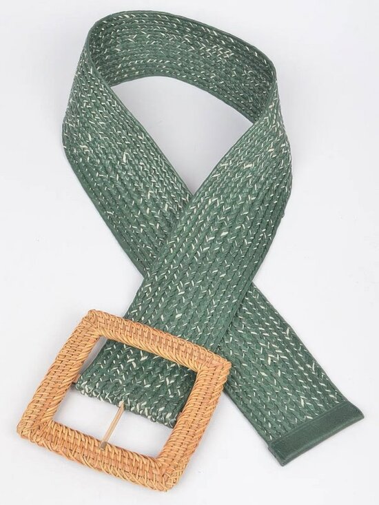 Bamboo Buckle Wide Stretch Belt main image 5